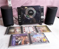 COBY Micro CD Stereo System w/5 CDs-WORKS