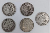1879, 1880, & 1883 Morgan Dollars