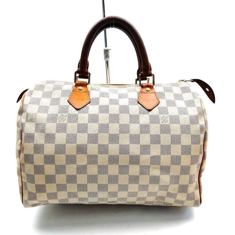 Louis Vuitton White Damier Azur Speedy 30 Bag