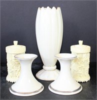 Lenox Vase and Candle Holders