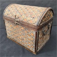 Woven chest.