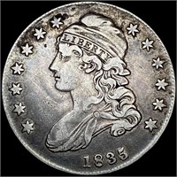 1835 O-101 Capped Bust Half Dollar LIGHTLY