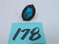 Southwestern Turquoise Ring Size 5 3/4