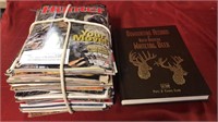 Hunting magazines and bow hunting records book