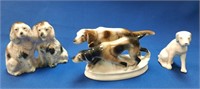 (3) Porcelain Dog Figurines ** See Desc