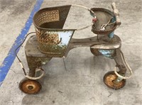 1950s Taylor tots, metal and wood stroller