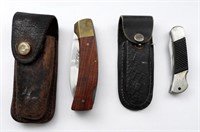 (2) SHARP LOCKBACK KNIVES in SHEATHS