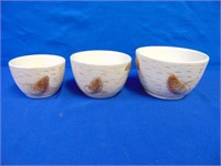 Small Ceramic Prep Bowls Set Of 3