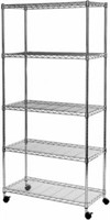 SEVILLE CLASSICS 5 TIER STEEL WIRE SHELVING WITH