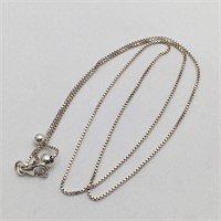 Sterling Italian Adjustable Box Chain Necklace