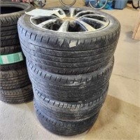 4 - 225/45R17 Tires on Rims 50% Tread