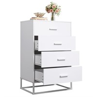 WLIVE Wood Dresser for Bedroom with 4 Drawers,