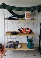 SHELF AND CONTENTS, SLIDERS, TRIMMER, GUTTER