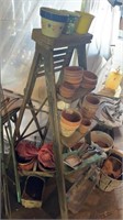 Ladder With Assorted Pots