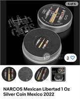 Rare NARCOS Mexican 1oz Silver Coin MSRP $300.00