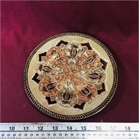 Solid Copper & Silver Decorative Plate