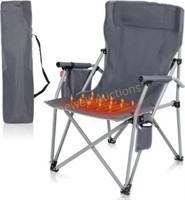 FirstE Heated Camping Chair  22.5 Folding