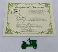John Deere 110 Lawn Tractor Medallion