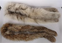 Two vintage lovely Bobcat fur scarves
