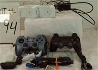 MISC WIRES, 2 PLAYSTATION CONTROLLERS