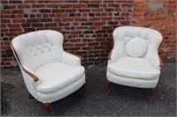 2 French Provencial Blub Chairs 34" x 28" x 34"