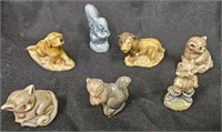 7 red rose  animal figurine collectables