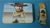John Wayne Pocket Knife With Storage Tin - Like
