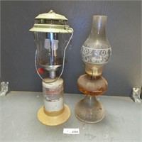Sears Lantern & Kerosene Glass Lamp