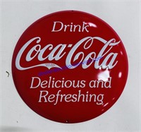 Coca-Cola Button Sign 14.5x14.5 in