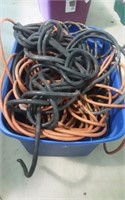 Large tote of Extension Cords