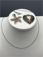 925 silver pendants and necklace