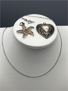 925 silver pendants and necklace