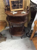 Three tier vintage side table