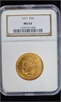 Graded 1911 $10 Gold Coin
