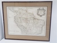 18th c. engraved map, "Mainland Map of Peru,