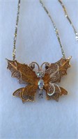 Igor Carl Faberge 18K Butterfly Necklace