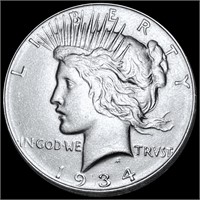 1934-D Silver Peace Dollar CLOSELY UNC