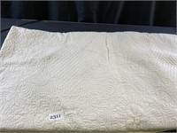 Quilted White/Cream Blanket