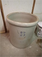 Red Wing 15 Gal. Stoneware Crock - Hairline Crack!