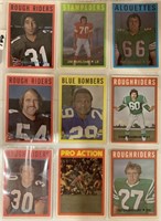 9-1972-CFL Football cards