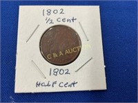 RARE 1802 1/2C TYPE COIN