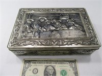 Vintage Tin Metal REMBRANDT Biscuit Box inlaid