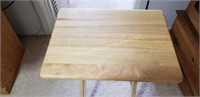 4 wooden folding trays