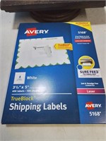 Mostly full package of Avery true block shipping