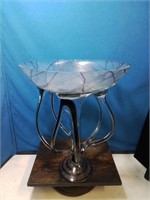 Beautiful blown glass elevated centerpiece 15