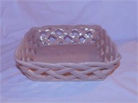 Temp-Tations woven stoneware bread basket -