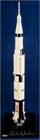 Apollo Model Saturn V Rocket Signed Richard Gordon