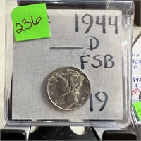 1944-D MERCURY SILVER DIME HIGH GRADE