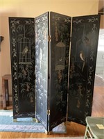 Asian Carved Wood Screen