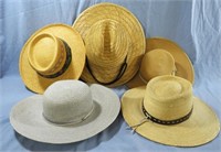 5 PC STRAW HATS VARIOUS STYLES & BRANDS *KOPPEN